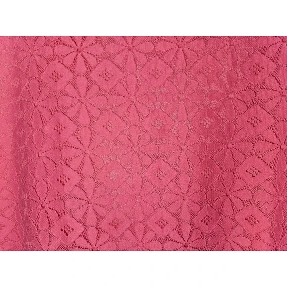 The Childrens Place Girls Coral Pink Floral Lace Shift Dress Short Sleeve 7/8 - Picture 5 of 7